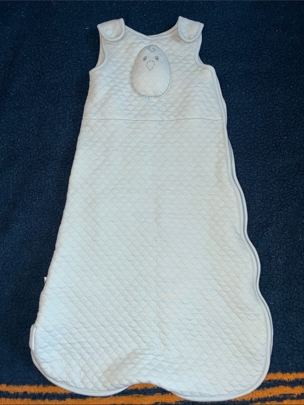 Nested Bean Quilted Cream Sleeveless Sleep Sack with Chick Motif